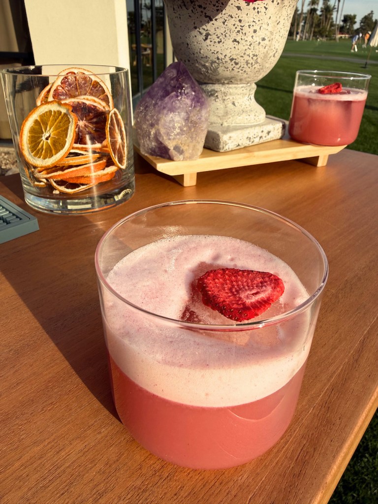 Signature cocktail prepared by a mobile bar service in Arizona