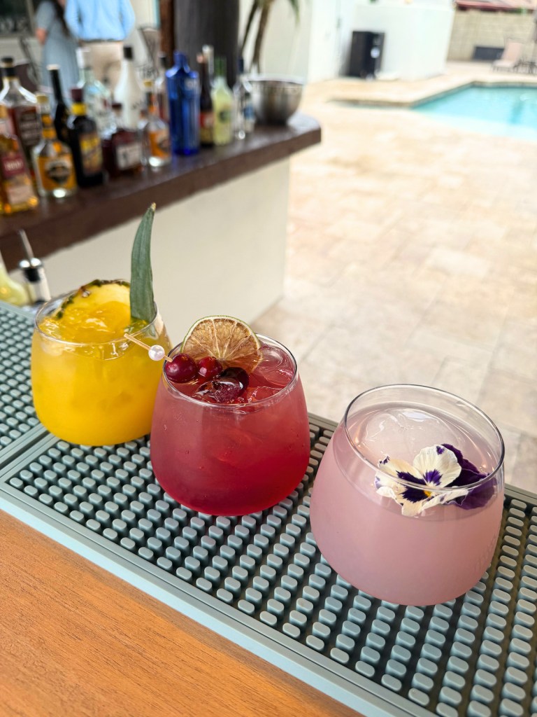signature cocktails made with organic mixers by a mobile bar in phoenix arizona